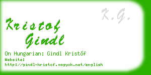 kristof gindl business card